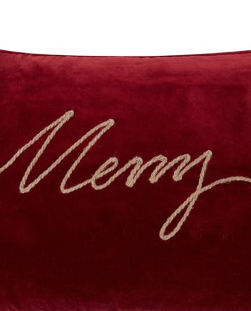 Merry Cotton Velvet cushion 30x50 cm - Red - Lexington