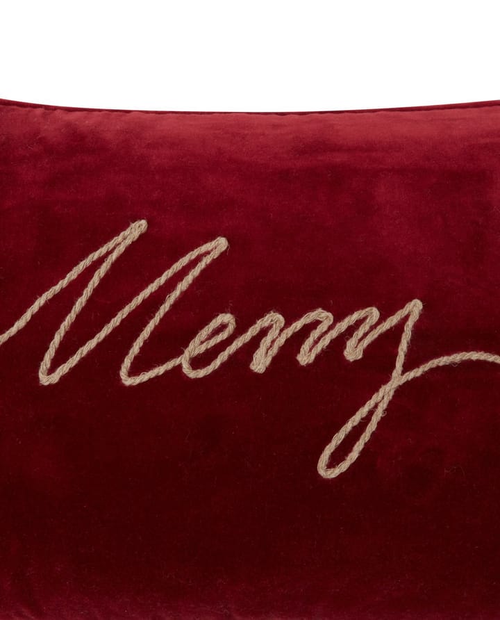 Merry Cotton Velvet cushion 30x50 cm, Red Lexington