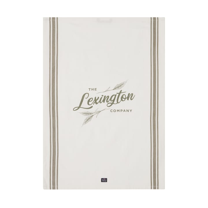 Organic Cotton kitchen towel 50x70 cm, White-olive Lexington