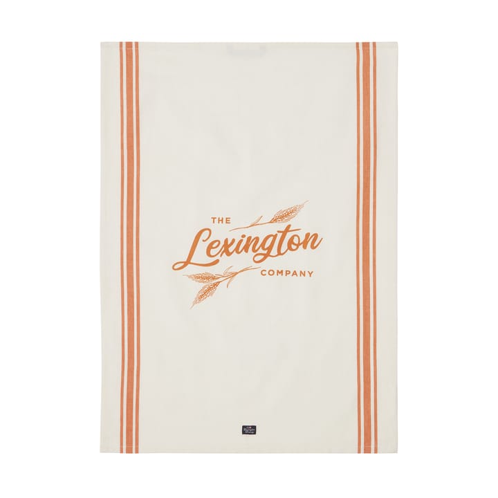 Organic Cotton kitchen towel 50x70 cm - White-orange - Lexington