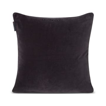 Patched Organic Cotton Velvet cushion cover 50x50 cm - Dark grey-light beige - Lexington