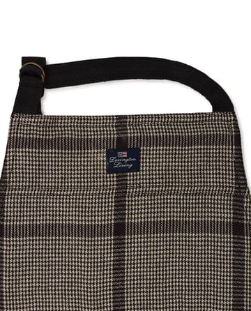 Pepita Check Cotton Linen apron - Dark Grey-beige - Lexington