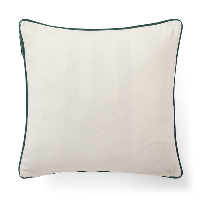 Pine wreath velvet cushion cover 50x50 cm, White Lexington