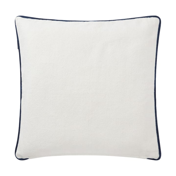 Printed Logo Recycled Cotton Cushion Cover 50x50 cm, White Lexington