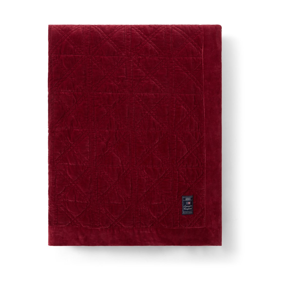 Lexington Quilted organic cotton velvet bedspread 160x240 cm Red