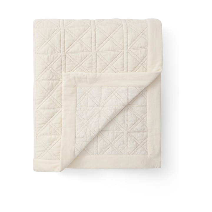 Quilted organic cotton velvet bedspread 160x240 cm, White Lexington