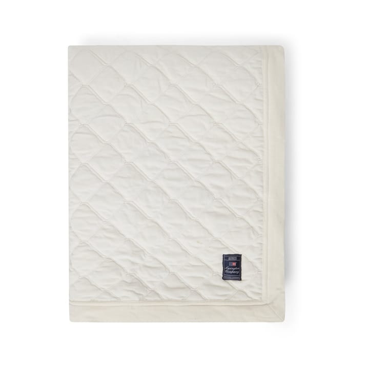 Quilted Organic Cotton Velvet Bedspread 260x240 cm, Beige