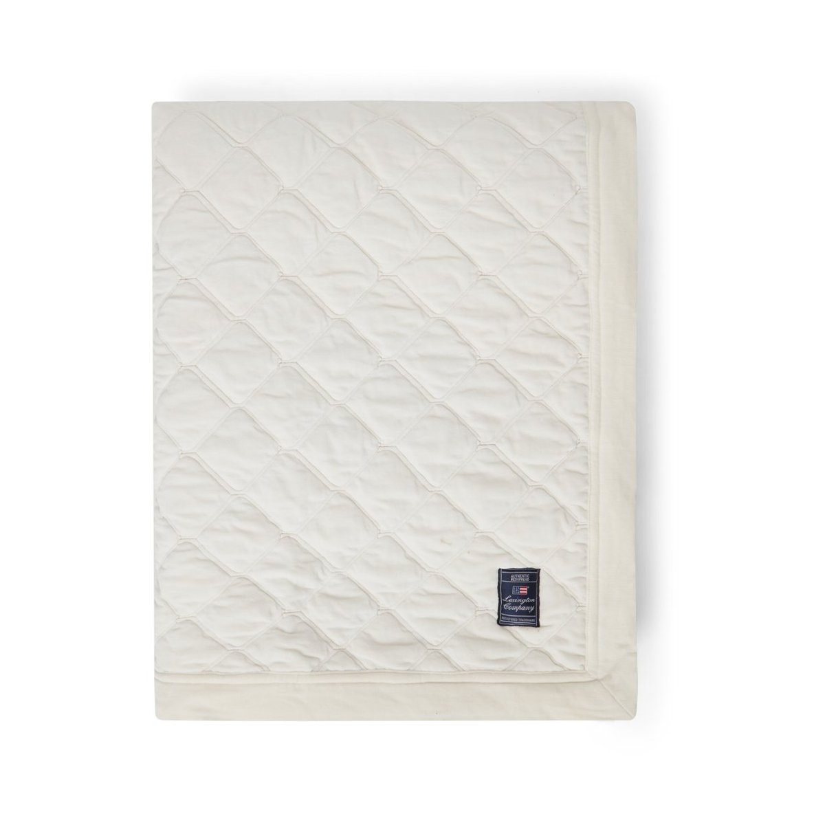 Lexington Quilted Organic Cotton Velvet bedspread 240x260 cm Snow white