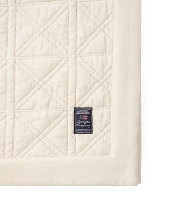 Quilted organic cotton velvet bedspread 260x240 cm - White - Lexington