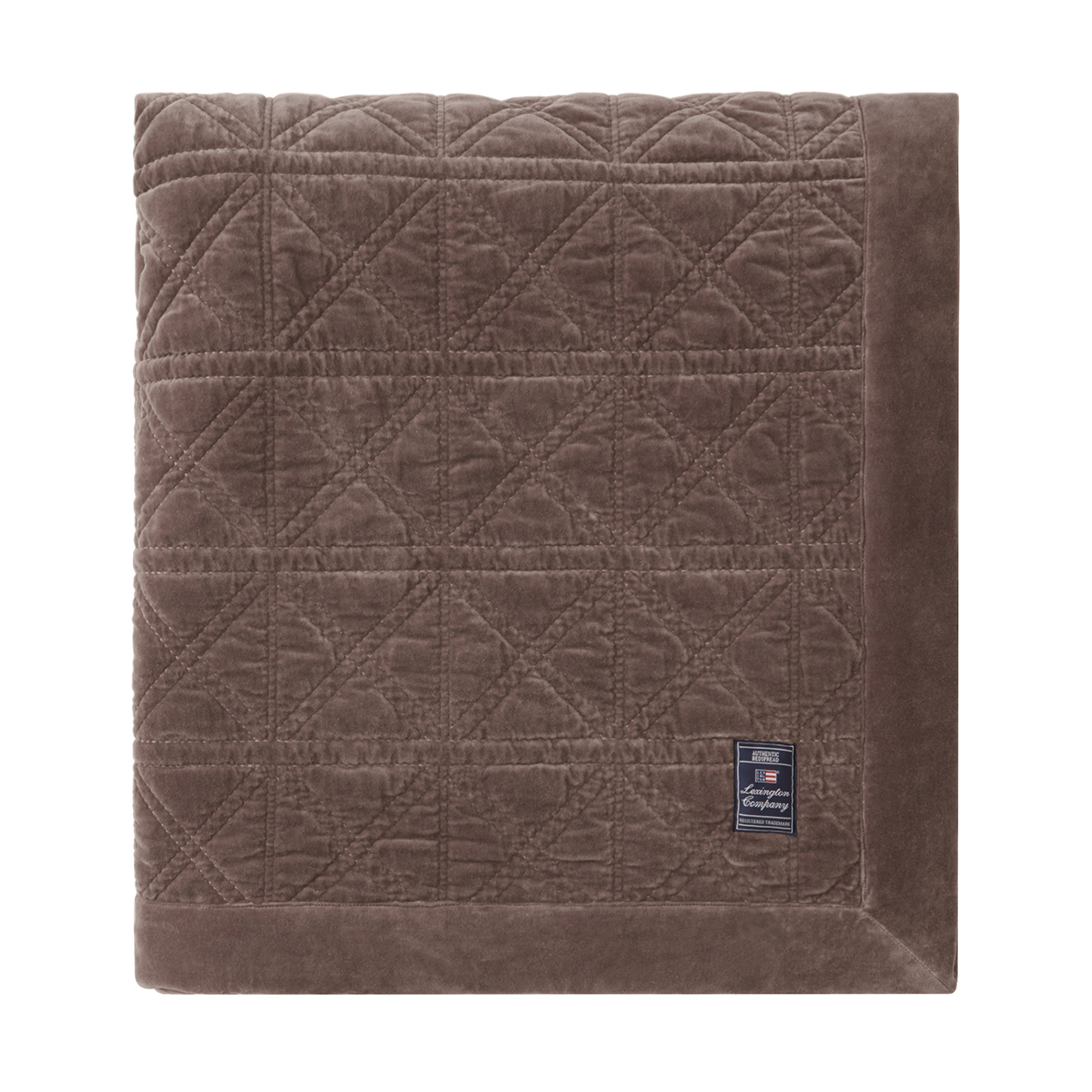 Lexington Rattan Quilted Velvet bedspread 160x240 cm Brown