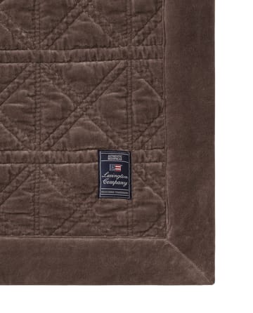 Rattan Quilted Velvet bedspread 160x240 cm - Brown - Lexington