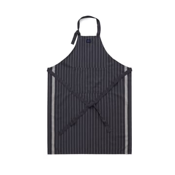 Striped Cotton Linen apron - Dark grey-white - Lexington