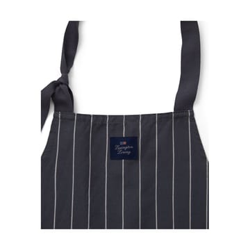 Striped Cotton Linen apron - Dark grey-white - Lexington