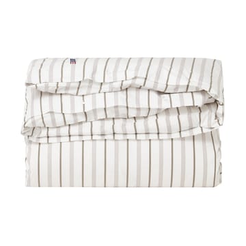 Striped Cotton Poplin Bedding Set 150x210 cm - White - Lexington