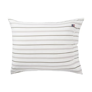 Striped Cotton Poplin pillowcase 50x60 cm - White - Lexington