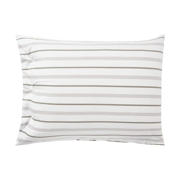 Striped Cotton Poplin pillowcase 50x60 cm, White Lexington