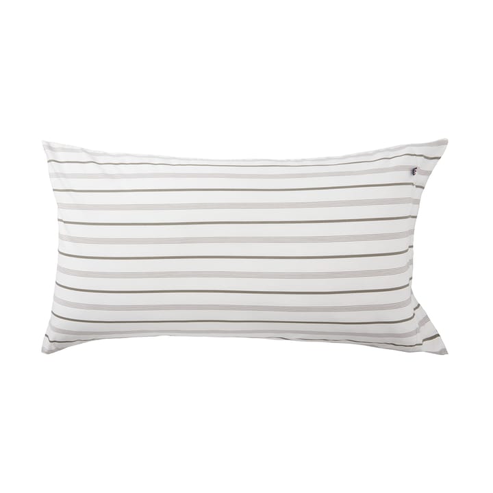 Striped Cotton Poplin Pillowcase 50x90 cm - White - Lexington