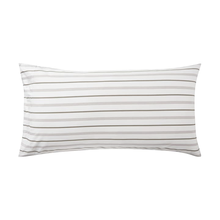 Striped Cotton Poplin Pillowcase 50x90 cm, White Lexington