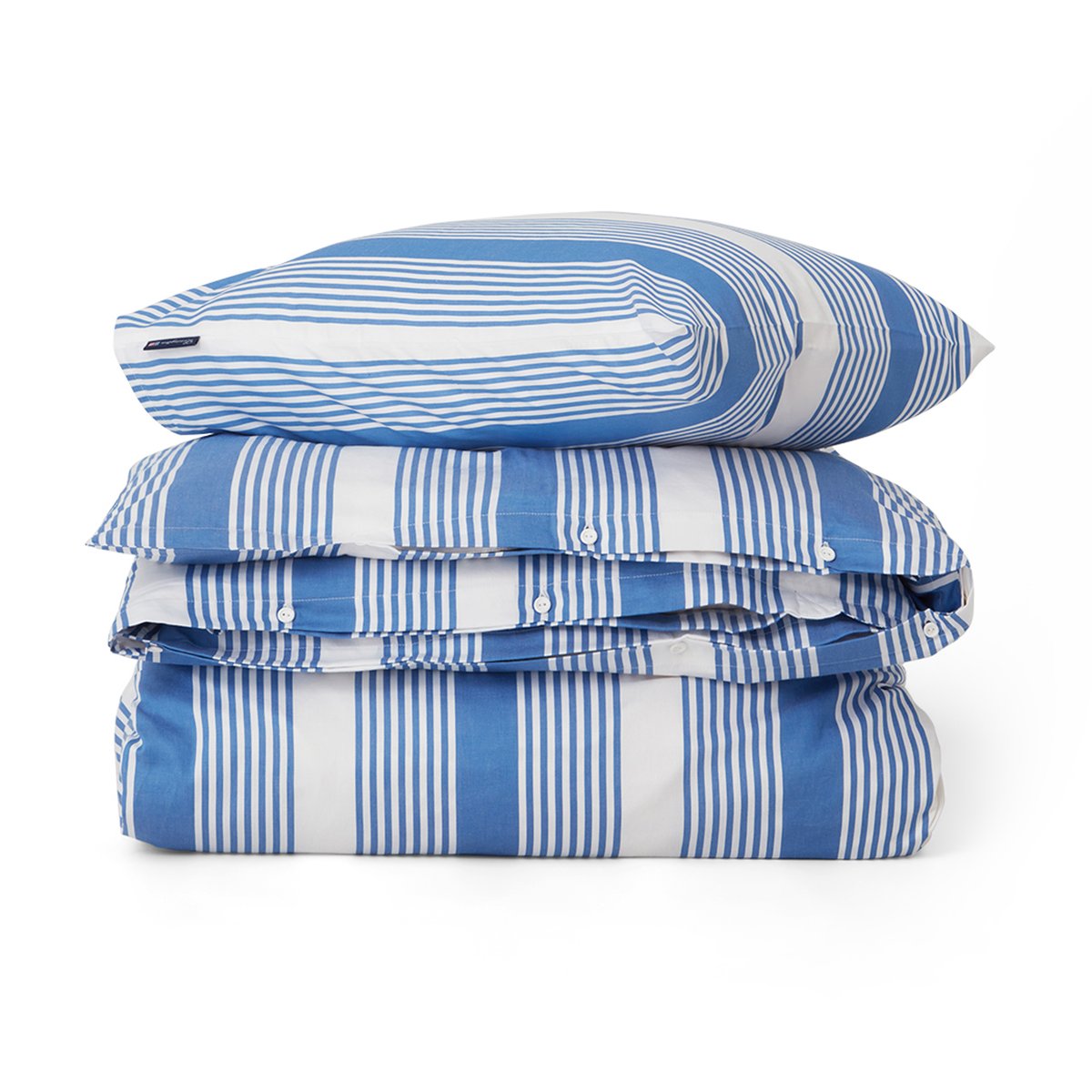 Lexington Striped Cotton Sateen bed set 150x210 cm Blue-white