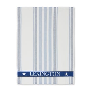 Striped Cotton Terry kitchen towel 50x70 cm - White-blue - Lexington