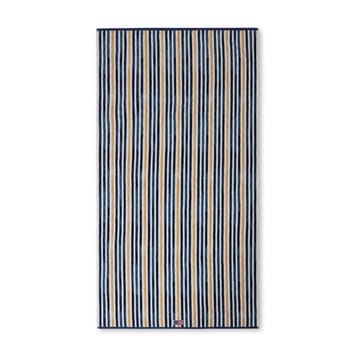 Striped Cotton Velour bath towel 100x180 cm - Blue-white-oat - Lexington