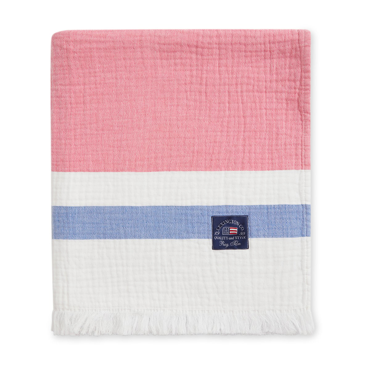 Lexington Striped cotton waffle throw 130x170 cm Multi