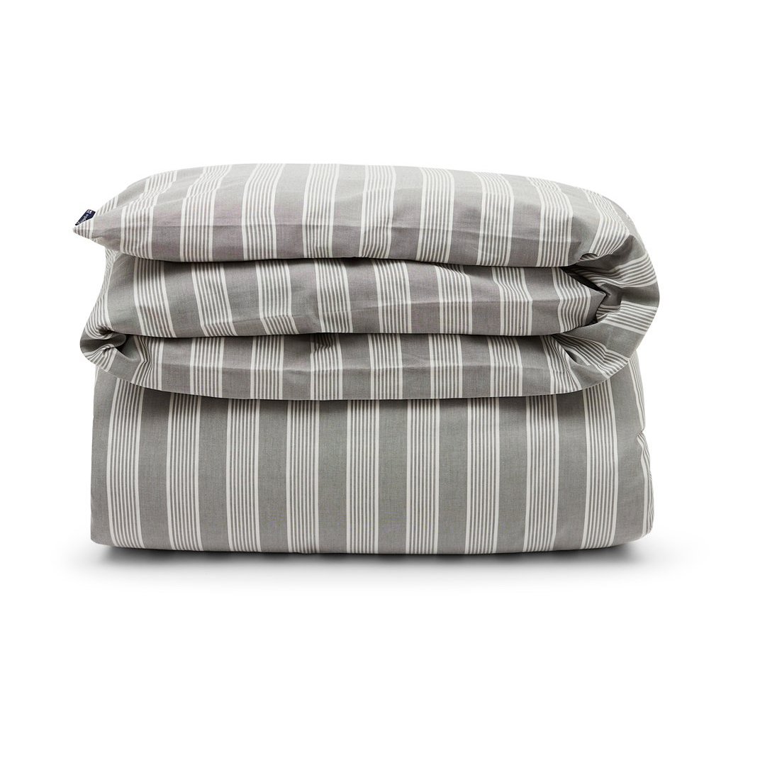 Lexington Striped Lyocell Cotton duvet cover 150x210 cm Grey-white