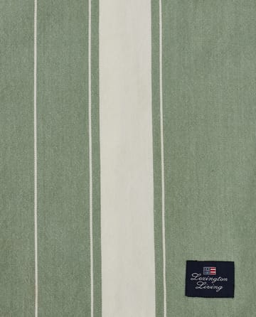 Striped Organic Cotton tablecloth 150x250 cm - Green-white - Lexington