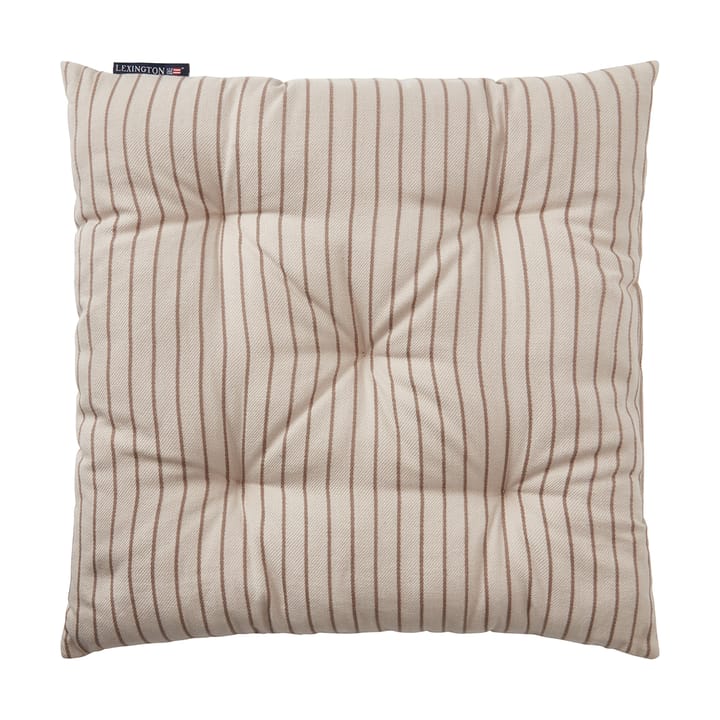 Striped Recycled Cotton seat cushion 40x40 cm, Beige Lexington