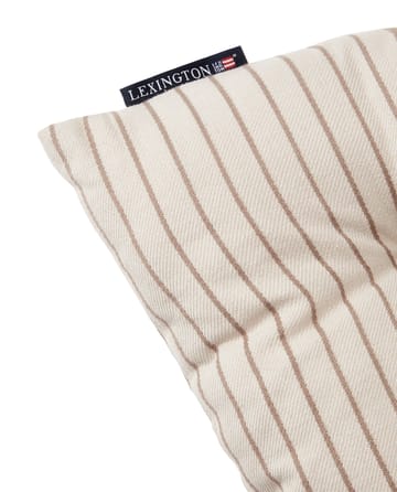 Striped Recycled Cotton seat cushion 40x40 cm - Beige - Lexington