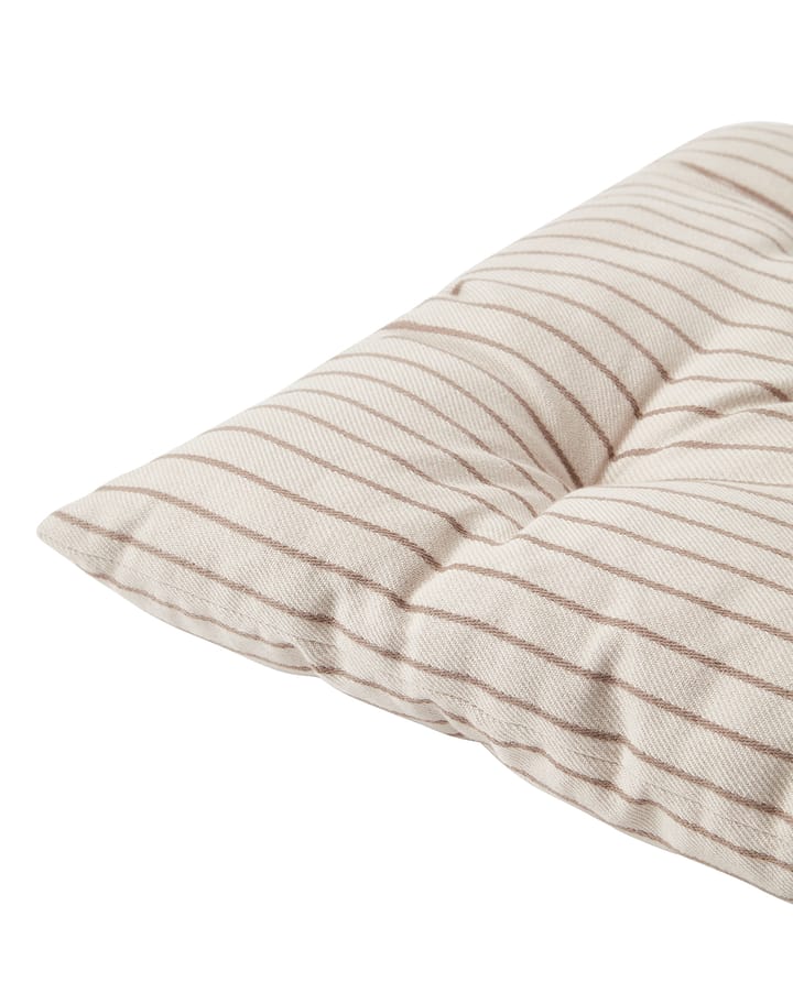 Striped Recycled Cotton seat cushion 40x40 cm, Beige Lexington