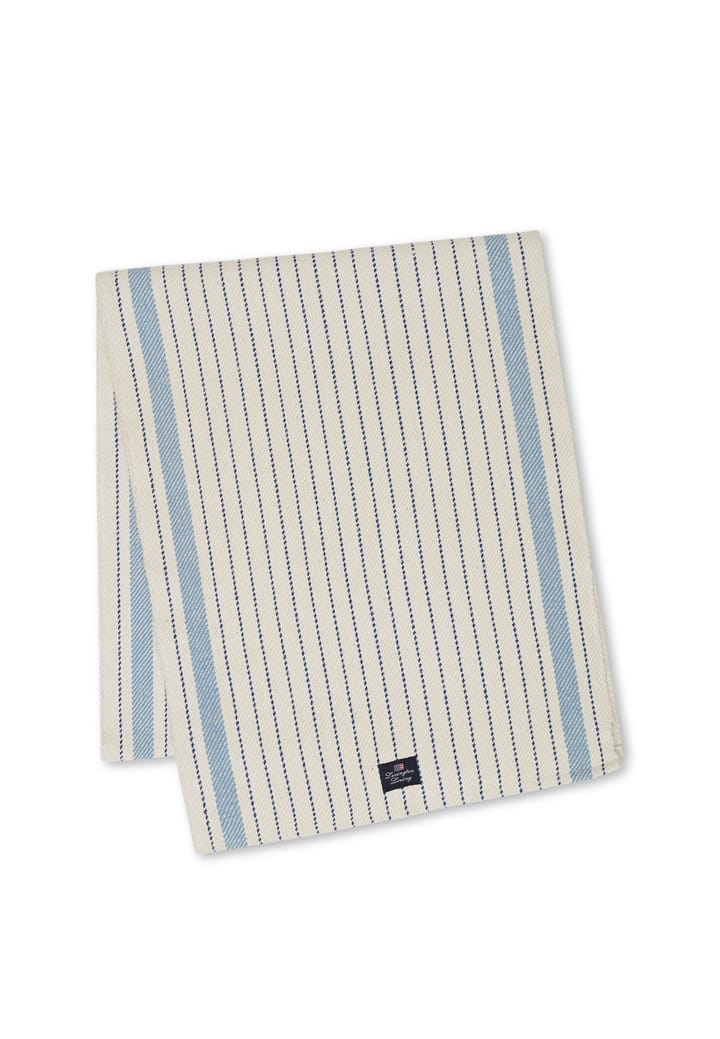 Striped runner 250x50 cm, Nature white-blue Lexington