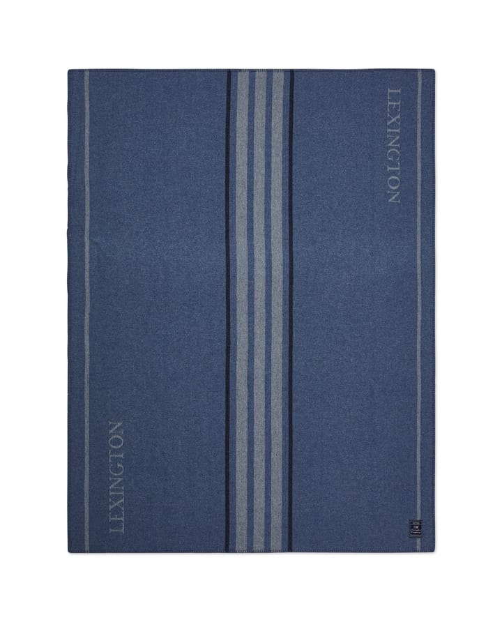 Striped Throw recycled Wool/Cashmere - Blue - Lexington