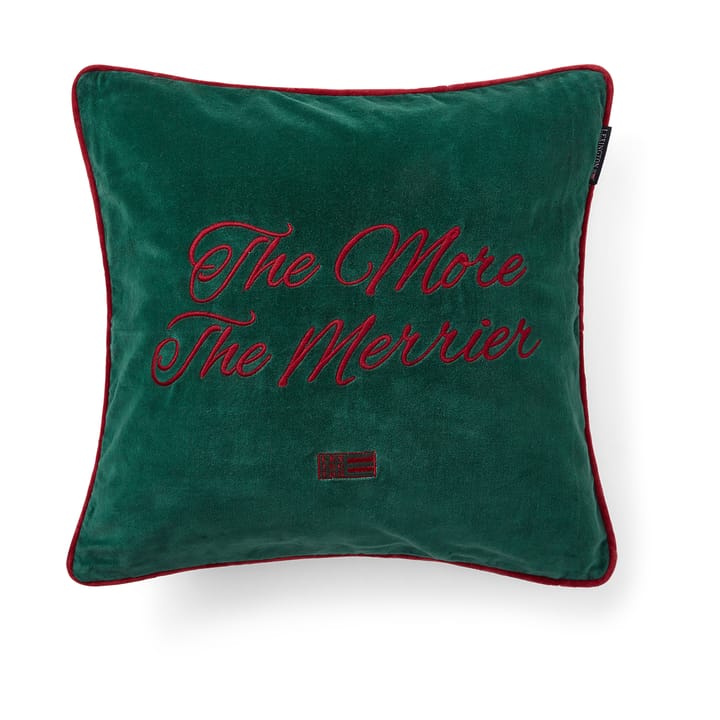 The merrier velvet cushion cover 50x50 cm, Green Lexington