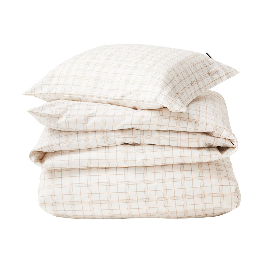 Lexington White/Beige Checked Lyocell/Cotton bed set 50x60 cm, 150x210 cm