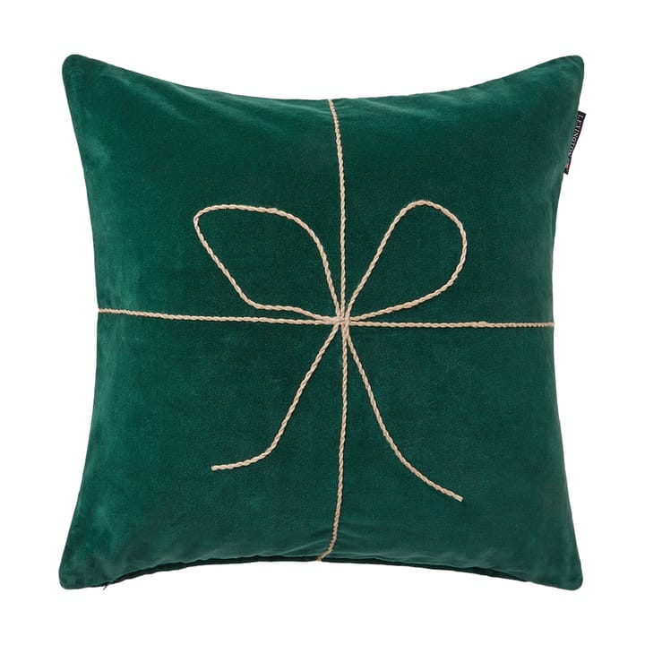 Wrapped velvet cushion cover 50x50 cm - Green - Lexington