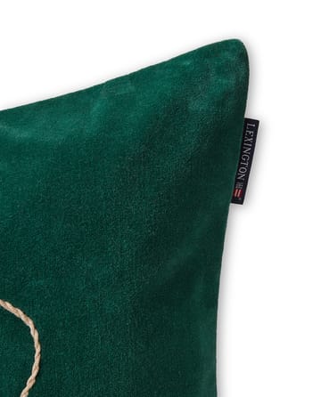 Wrapped velvet cushion cover 50x50 cm - Green - Lexington