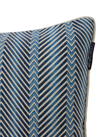 Zig Zag Printed pillowcase 50x50 cm - Blue-beige - Lexington