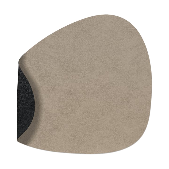 Bull placemat reversible curve L 1 pcs - Warm grey-black - LIND DNA