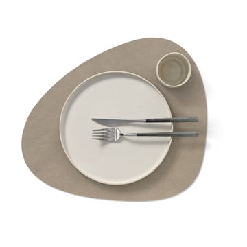 Bull placemat reversible curve L 1 pcs - Warm grey-black - LIND DNA