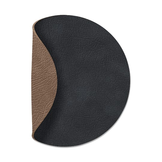 Cloud coaster reversible  circle 1 pcs - Black-brown - LIND DNA