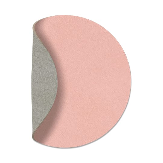 Cloud coaster reversible  circle 1 pcs - pink-light grey - LIND DNA