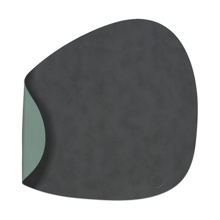 Cloud-Nupo placemat reversible curve L 1 pcs - anthracite-pastel green - LIND DNA