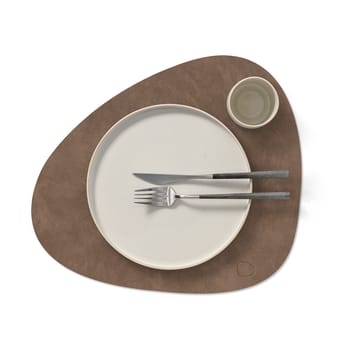 Cloud-Nupo placemat reversible curve L 1 pcs - Brown-sand - LIND DNA