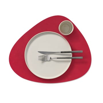 Cloud placemat reversible curve L 1 pcs - Black-red - LIND DNA