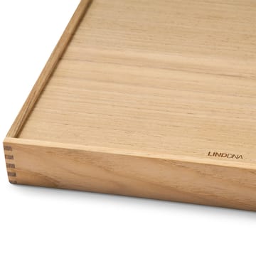 Even teak tray square L - Nupo light grey - LIND DNA