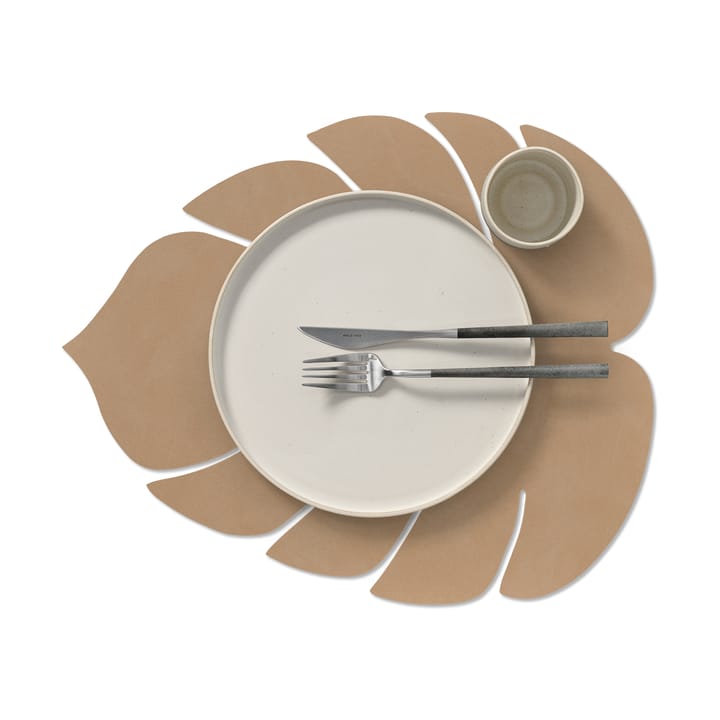 Monstera Leaf Nupo placemat L, Nougat LIND DNA