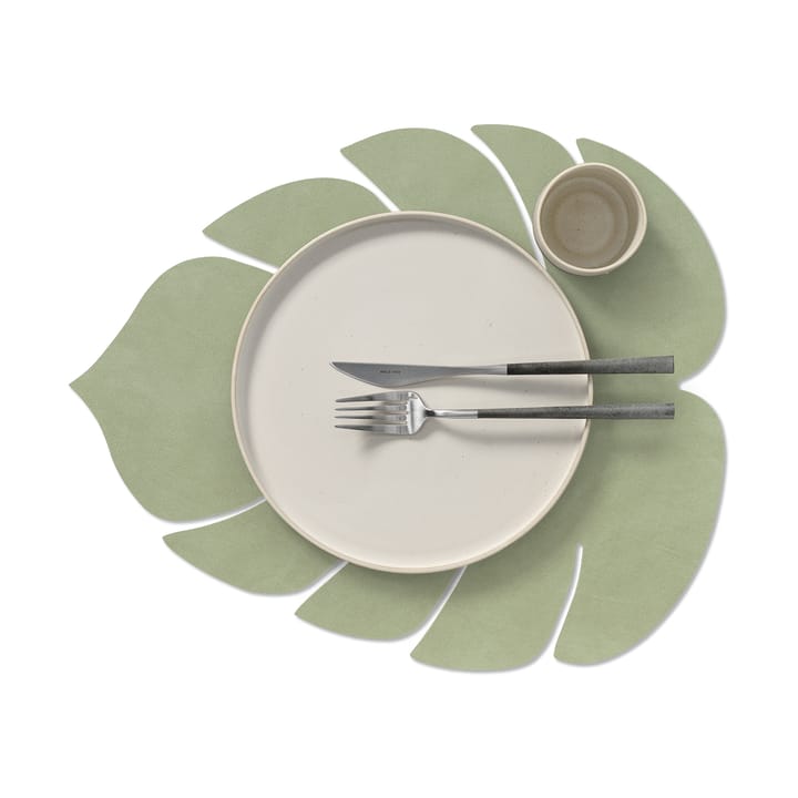 Monstera Leaf Nupo placemat L, Olive green LIND DNA