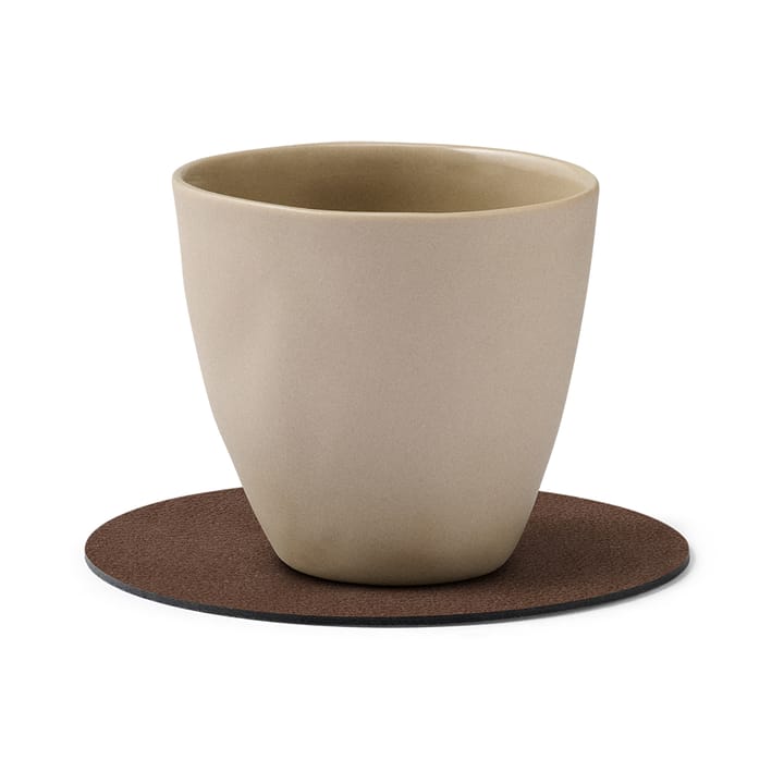 Nupo coaster circle, dark brown LIND DNA