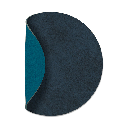 LIND DNA Nupo coaster circle reversible 1 pc Midnight blue-petrol